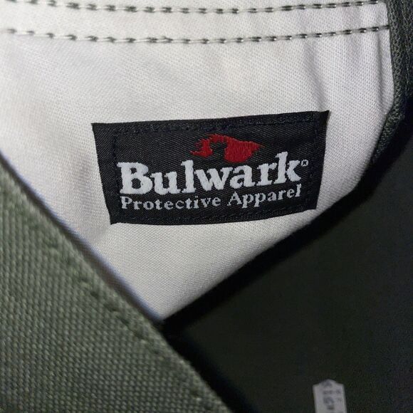Bulwark FR Men’s Straight Jeans Size 42 X 32 Army Green Workwear Rugged NWOT - Picture 2 of 12